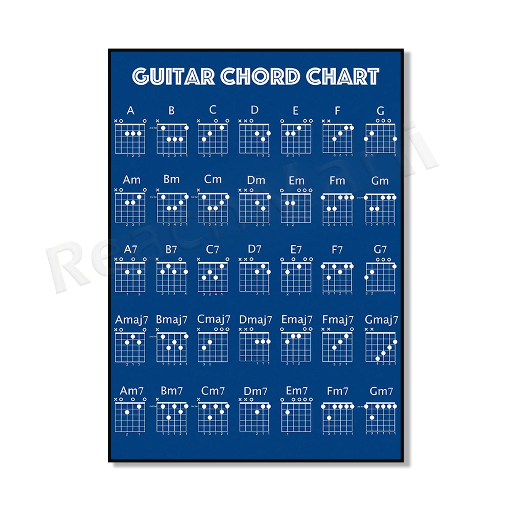 Poster d'accords de guitare 21 x 30 cm, laminé graphique de cercle de cinquième pour débutants en théorie musicale Poster d'accords de guitare 21 x 30 cm, laminé graphique de cercle de cinquième pour débutants en théorie musicale