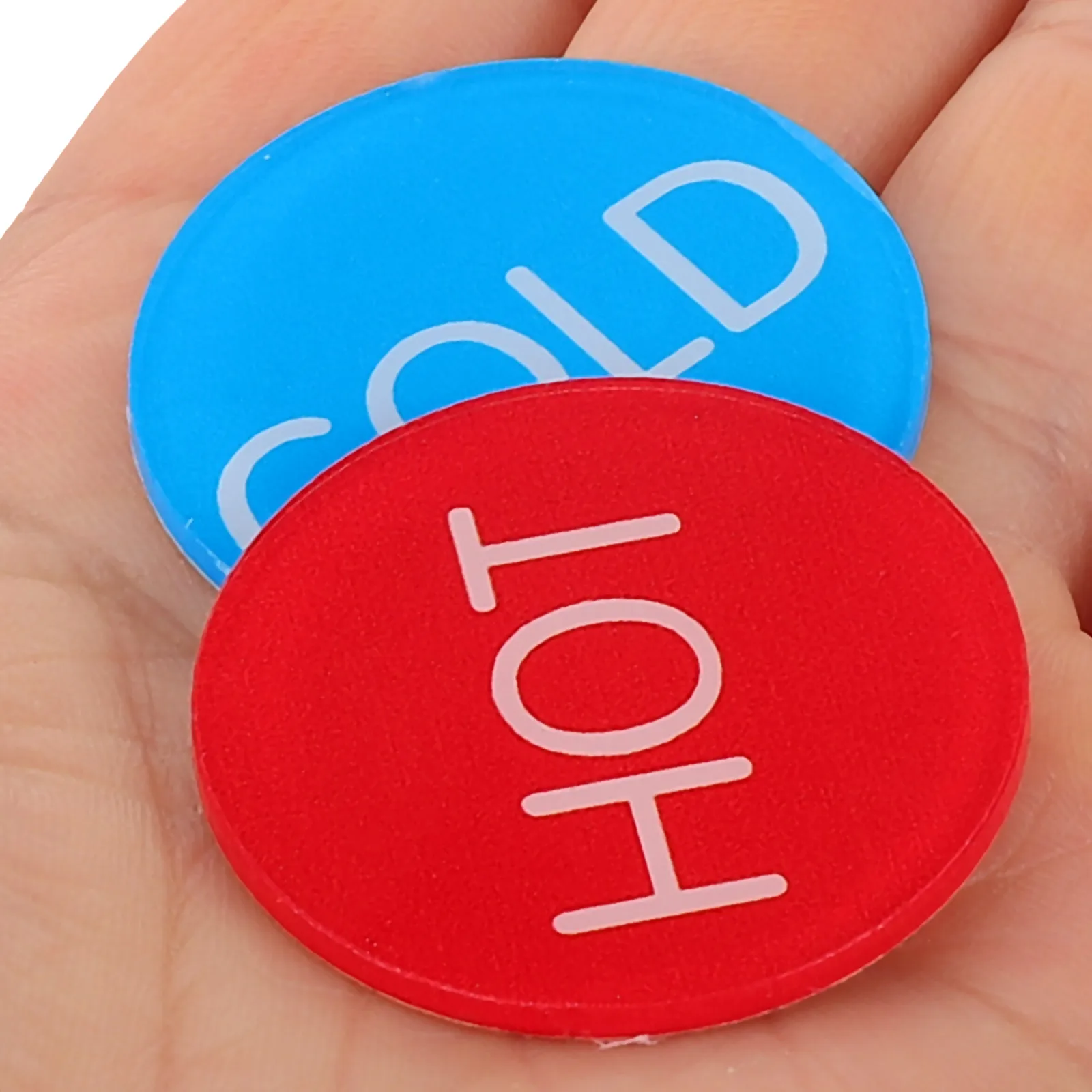 Hot Cold Water Stickers Faucet Indicator Bathroom Kitchen Reusable Reminder Signs Rustic Design Elegant