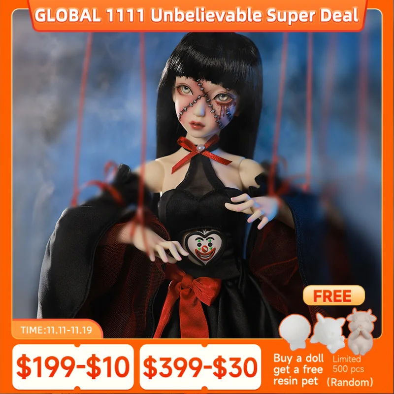 

Кукла BJD кукла 1/4 затемняющая рельефная ведьма высокая мобильность двойной шарнирный дизайн балетных ножек художественная коллекция игрушек