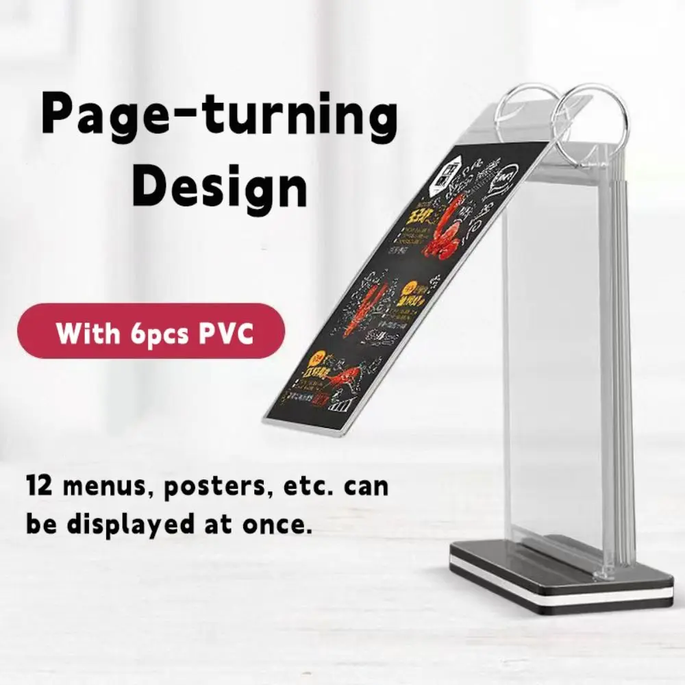 جديد الاكريليك سطح المكتب عرض موقف صفحة تحول تصميم فضفاضة ورقة حامل بطاقة بريدية A4/A5/A6 القائمة سعر التسمية رف شاشة المنزل
