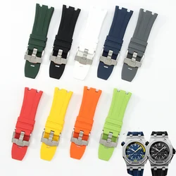 28mm Rubber Watch Strap Fit For AP 15710 15703 Watch Case Bracelet With Pin Buckle Clasp Watch Band Bracelet Belt