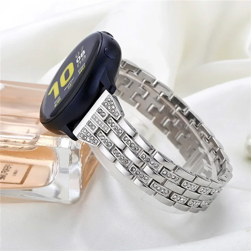 Diamant Metalen Horloge Band Voor Garmin Venu Sq/Musics Smart Watch Voor Garmin Vivomove Hr Strap Voor Garmin Venu 2 plus Armband.