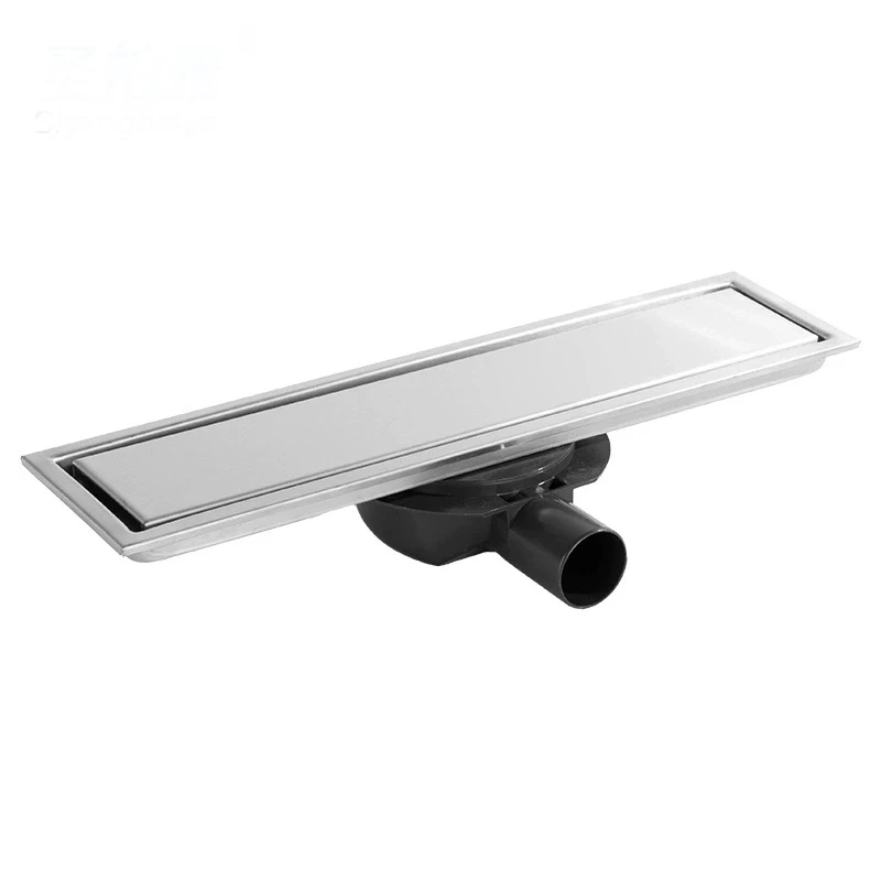 Invisible Tile Floor Drain Brshed Gold Black 304 Stainless Steel Lavatory Bathroom Shower Long Linear Drainage Side Floor Drains