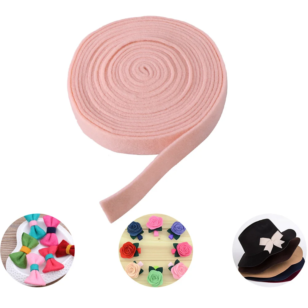 شريط من اللباد الصوفي بطول 5 أمتار، لون وردي، قابل للتحلل الحيوي للمشروعات اليدوية، زينة شجرة الكريسماس، أكاليل مزينة بالأقواس #3