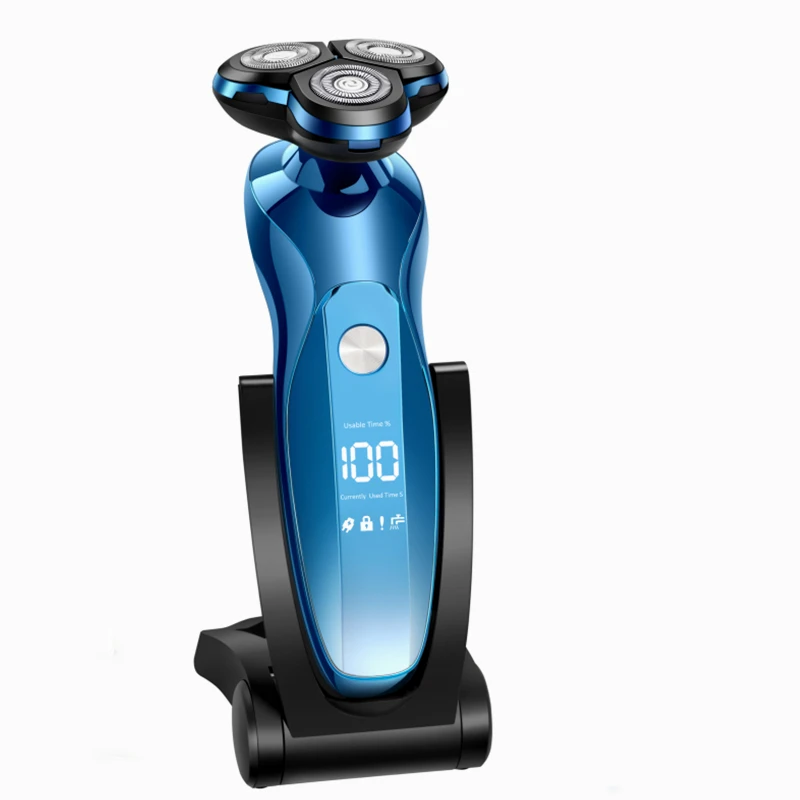 ZOZEN-Barbeador Rotativo Elétrico para Homens e Mulheres, Navalha Recarregável, Aparador De Barba, Corte De Pelos Corporais, Máquina De Barbear,