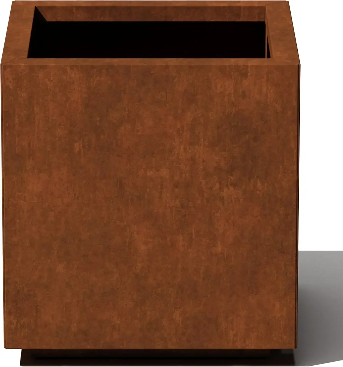 Veradek Corten Steel Series Cube Planter - Square Metal Planter for Outdoor Patio/Garden | Naturally Rusting Steel for All-Weath