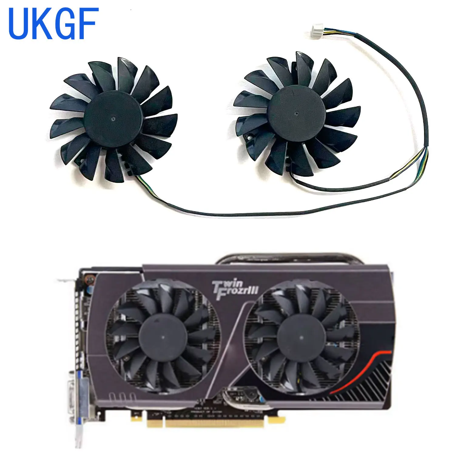 New 75MM 4PIN PLD08010S12HH GPU Cooler for MSI N650 Power Edition N660 Hawk R6950 N650Ti Cooling Fan