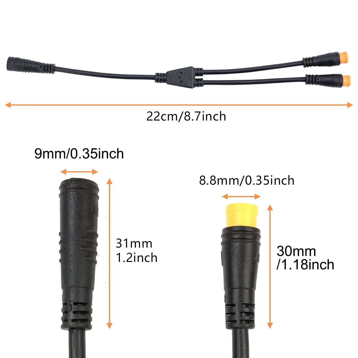 E-bike Signal Sensor Y Splitter 2/3/4/5Pin Connector for BAFANG BBS01B BBS02B BBSHD Electric Scoote Bicycle Cord