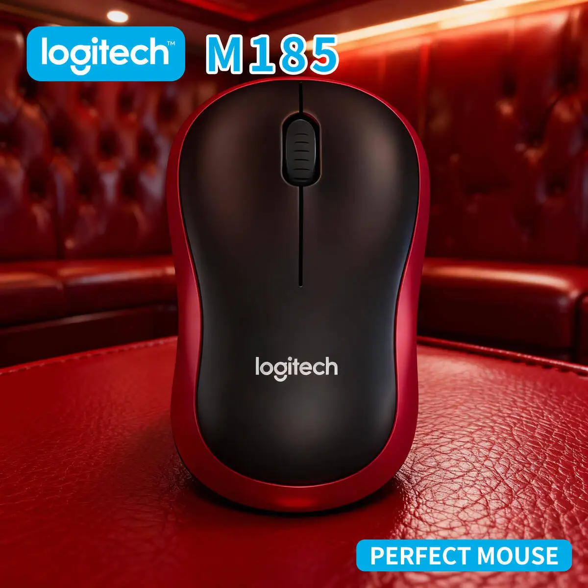 

Беспроводная мышь Logitech M185, 2,4 ГГц, 1000 точек на дюйм, оптическое отслеживание, USB-наноприемник, портативный для офиса, дома, ПК, ноутбука