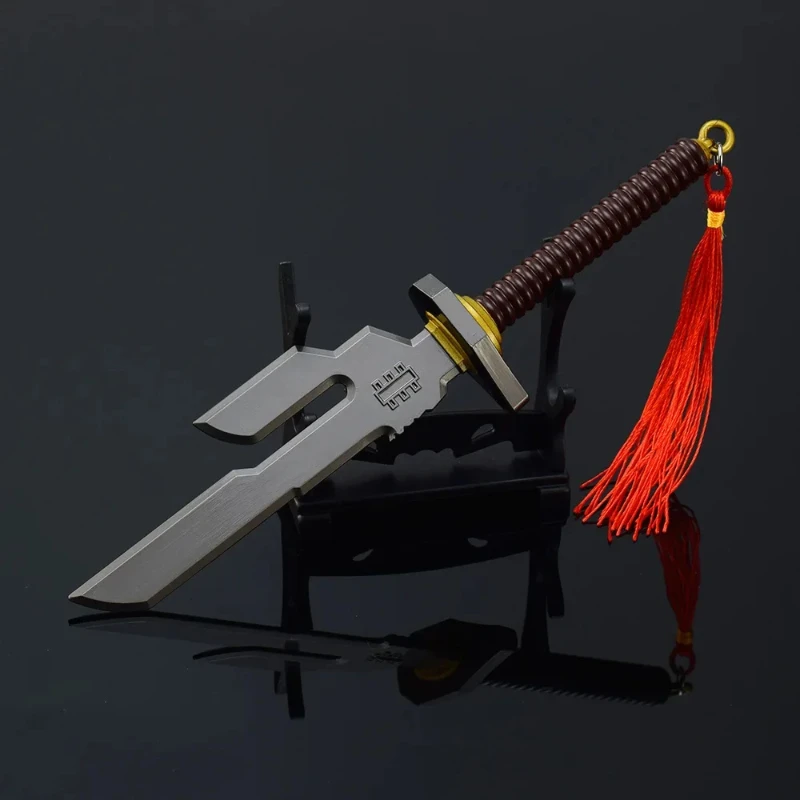 Couteau Katana périphérique Jujutsu, 21cm/8,26 pouces, modèle en métal, porte-clés, épée Anime, accessoires d'armes de Cosplay, artisanat, ornements, jouet pour garçon