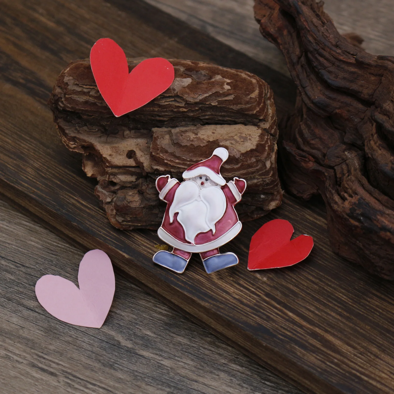 Novo esmalte natal papai noel broche magnético para homens e mulheres versátil papai noel magnético peito crachá broches jóias