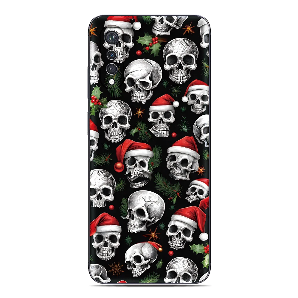 Christmas Skulls Back Cover For Sony Xperia 1 VII 10 VI 5 II III IV V 2023 XZ5 XZ4 XZ3 XZ2 XA2 Ultra Z5 L3 Phone Case Soft Funda view 5
