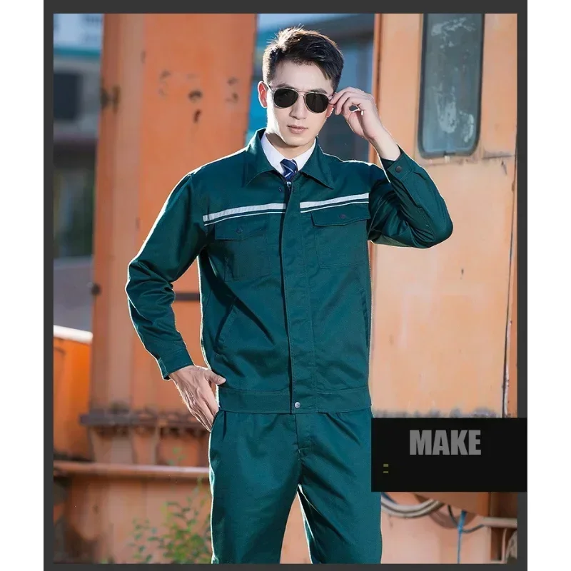 Worker Clothing Workwear Clothes Set Male/female Workmen Factory Uniform Work Clothes Long-sleeved Overalls Suit Male Free Ship
