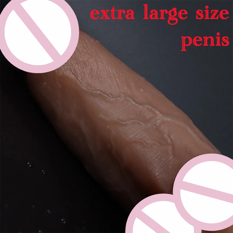 Thick Big Two colors Dildo Realistic Veins Soft Silicone Flesh Penis Woman Man Anal Sex Toys Suction Cup Dick Masturbators Cock