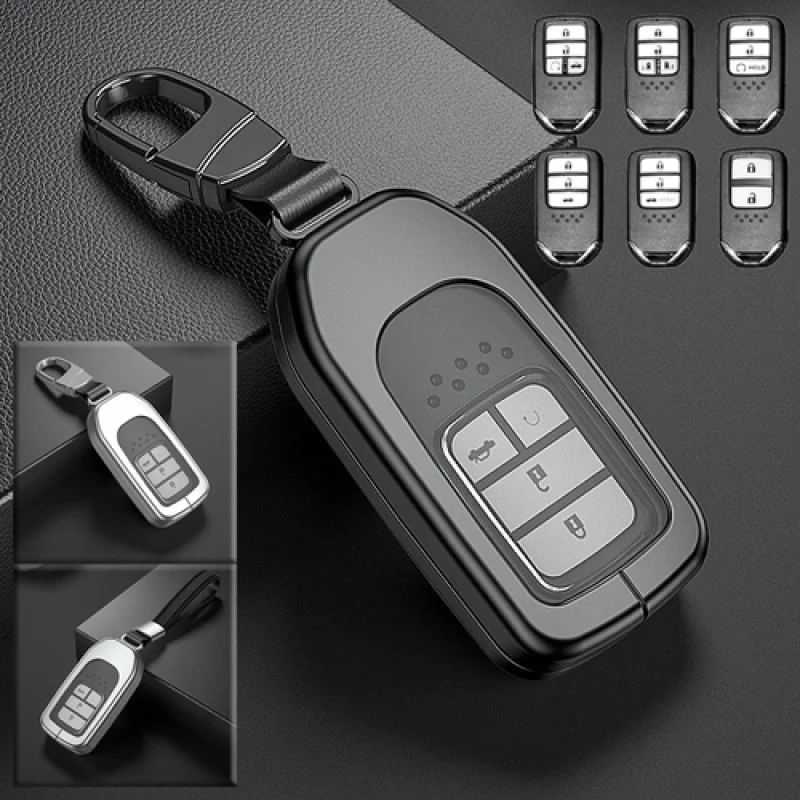

A+ Aluminum Alloy TPU Car Key Fob Case Cover For Honda Accord Pilot Civic CR-V HR-V