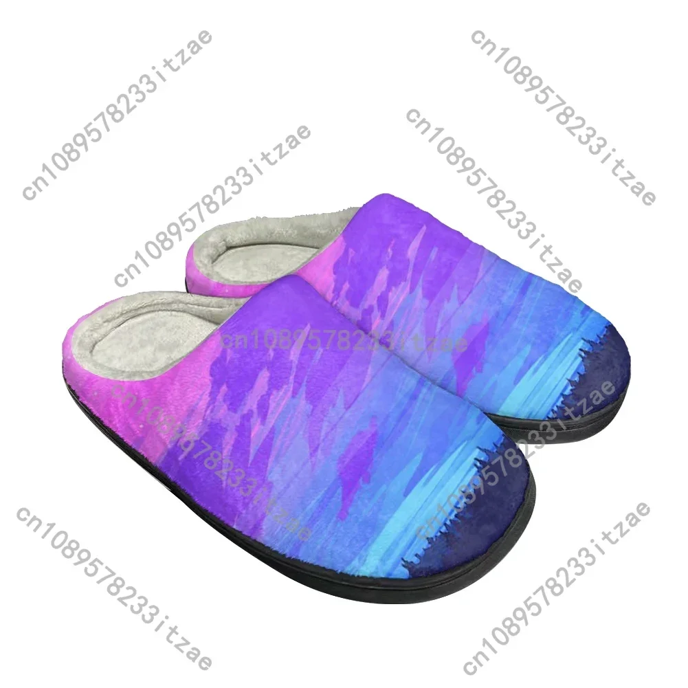 Hot Bisexual Pride Fashion Cotton Custom Slippers Mens Womens Teenager Plush Casual Keep Warm Shoes Thermal Comfortable Slipper