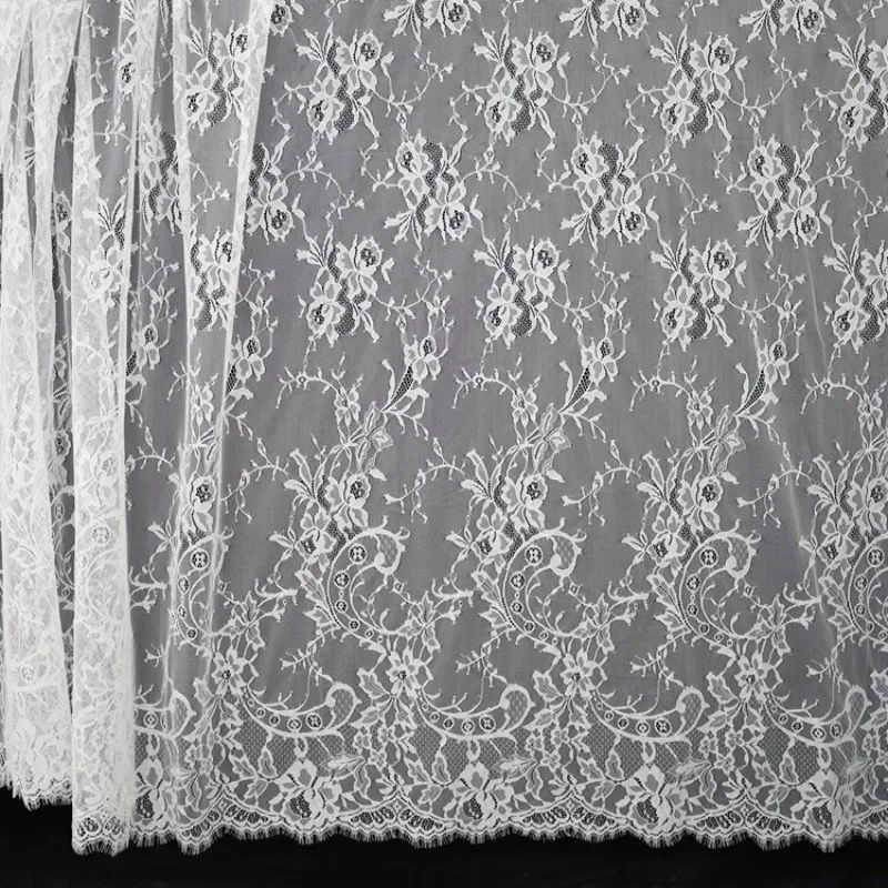 1.5-meter-wide skin friendly clothing, eyelashes, lace, DIY wedding dress, headscarf, home curtains, decorative fabric
