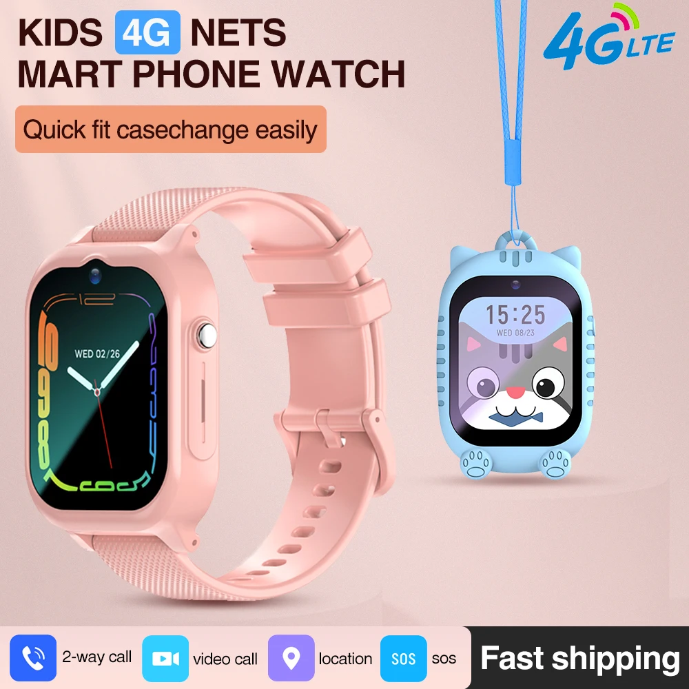 

Kids 4G Video Call Chat Smart Watch Student 1.83" Waterproof GPS WIFI LBS Location 700Mah Battery Calculator Children Smartwatch