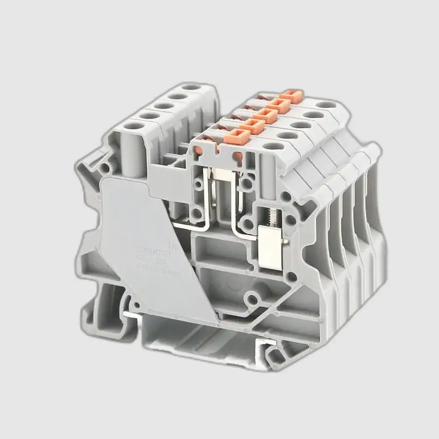 

55pcs UT4-MT Knife Disconnect Terminal Block Screw Connecting RUT4-MT Din Rail Terminal Block Approved by U/L CE RoHS