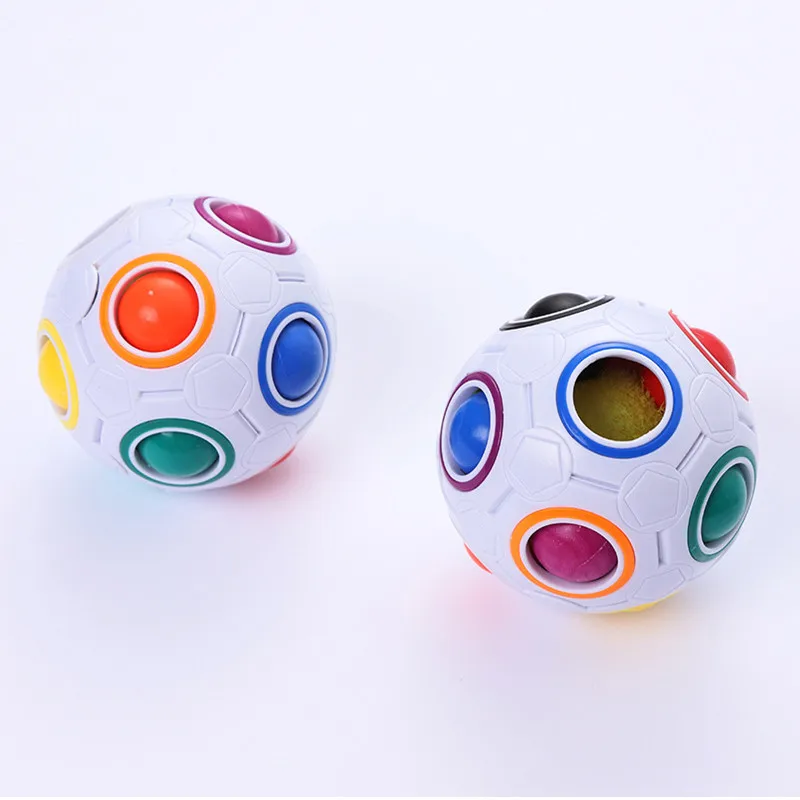 Creative Magic Spheric Cube Speed Rainbow Ball Puzzles Learning Educational Toys For Children Adult Office Anti Stress Gifts