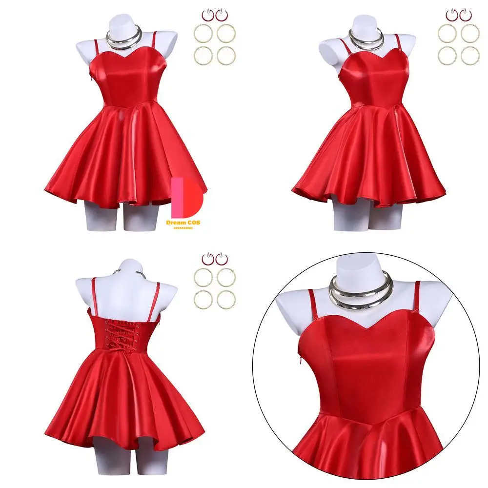 

Hot New PANTY & STOCKING Cosplay Costume Anime Panty Sexy Red Mini Dress Role Play Women Anime Convention Halloween Party