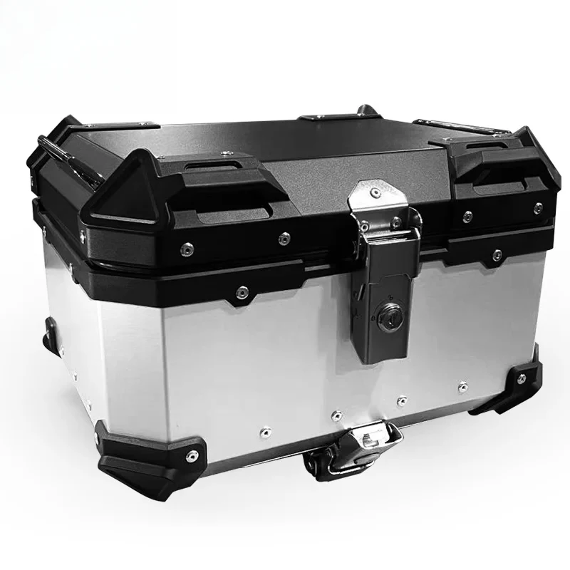 Sale Factory Hot Selling L Black+Silver F- Moto Aluminium Top Motorcycle Tail Box Small