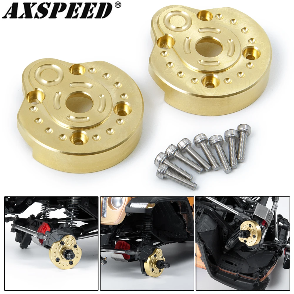 AXSPEED Portal Drive Axle Housing Brass Counterweight Balance Weight for 1/10 RC Crawler Car SCX10 III AXI03007 Upgrade Parts