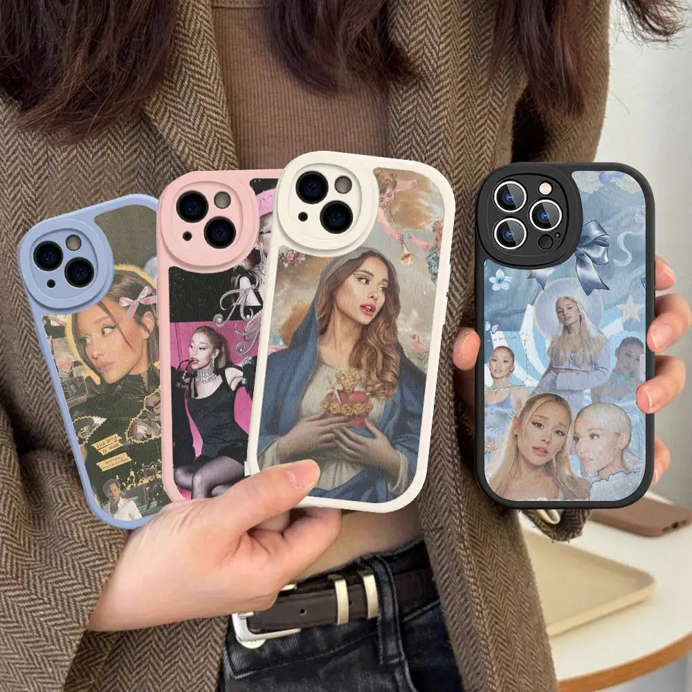 

Classic Pop Singer A-Ariana G-Grande Leather Phone Case For IPhone 16 15 14 17 Pro Max 11 12 Mini Plus Soft Shell