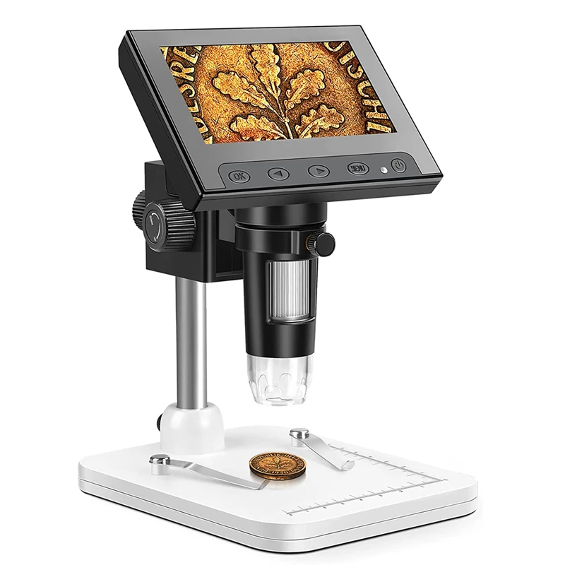 

4.3 Inch LCD Digital USB Microscope Endoscope with 1000X Zoom 8 LED Lights Camera Video Recorder for Repair Soldering
