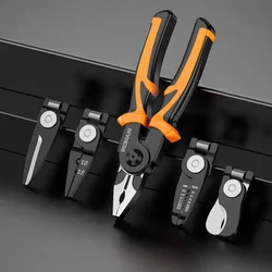 XMSJ Wire Pliers Wire Strippers Vise Pliers Wire Cutters Electrician 5 in 1 Multifunctional Set Manual Tools Electrician Tool