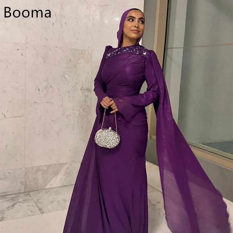 

BoomaA-Line Women Prom Dresses High-Neck Pleats Formal Occcasion Gowns for Women Evening Dress Customized