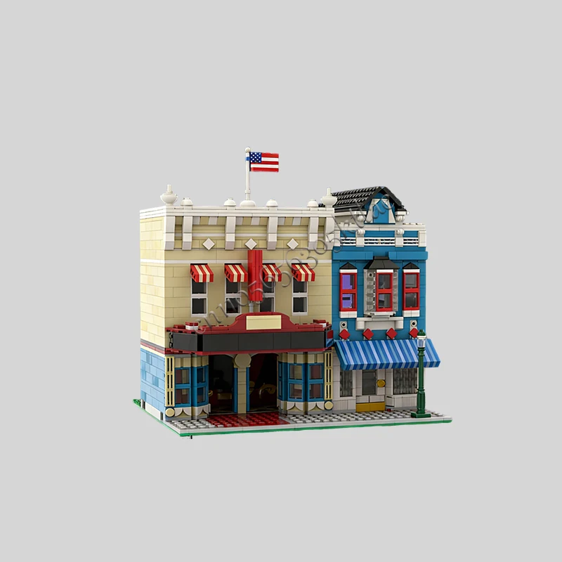 2186 pièces de construction modulaires de cinéma médiéval de luxe, personnalisables, briques de construction, jouet créatif pour enfants, bricolage, cadeau de Noël pour garçon