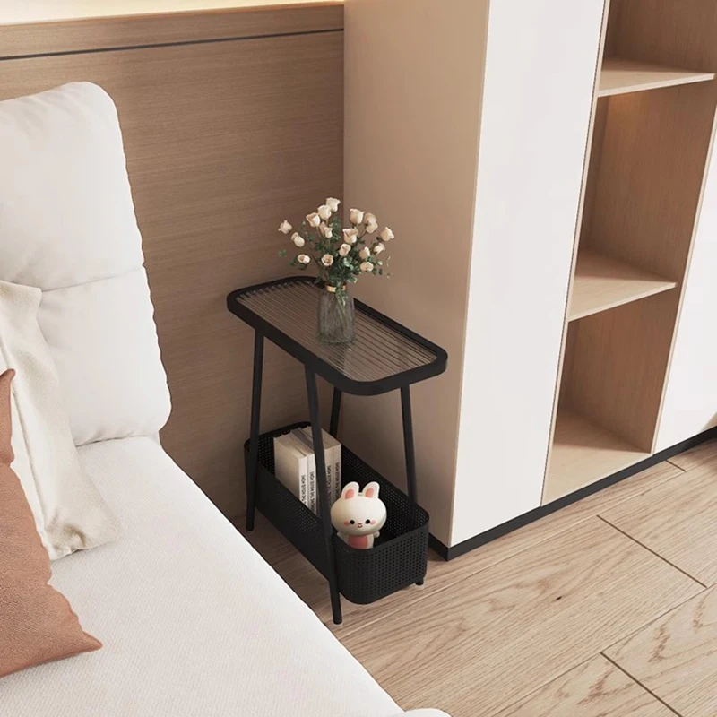 Luxury Metal Nightstand Modern Bedroom Mobile Coffee Cabinets Luxury Storage Bedside Table Organizer Criado Mudo Home Furniture