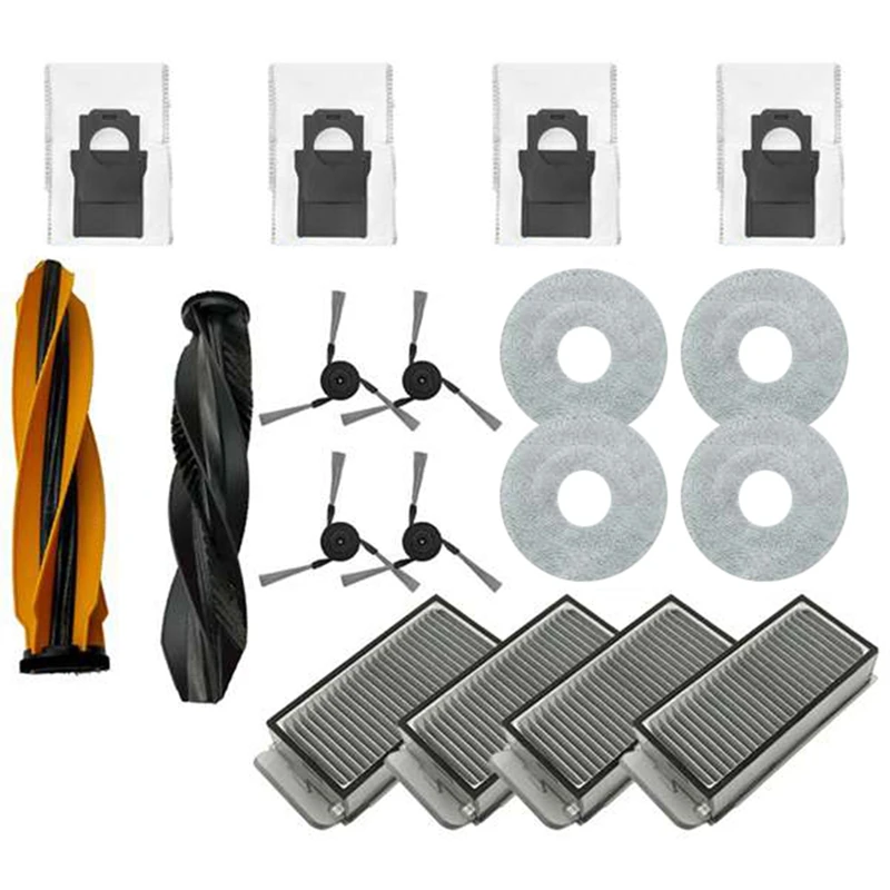 

ABBZ-Compatible For Dreame X50 Ultra Accessories Main Side Brush Hepa Filter Mop Cloth Dust Bag Replacement Parts