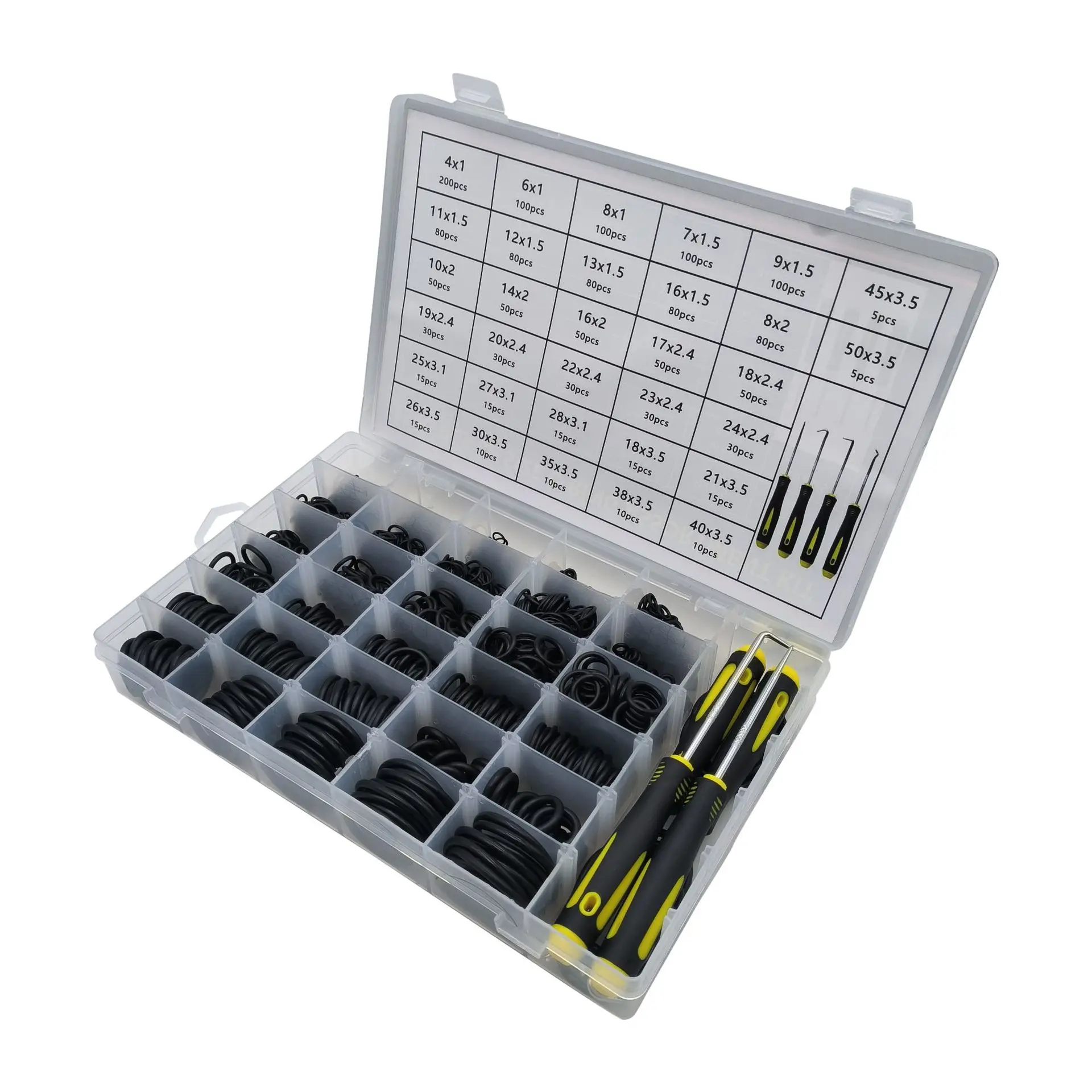 1540PC O-ring set, black leather ring, sealing ring, O-ring with oil seal, screwdriver tool set