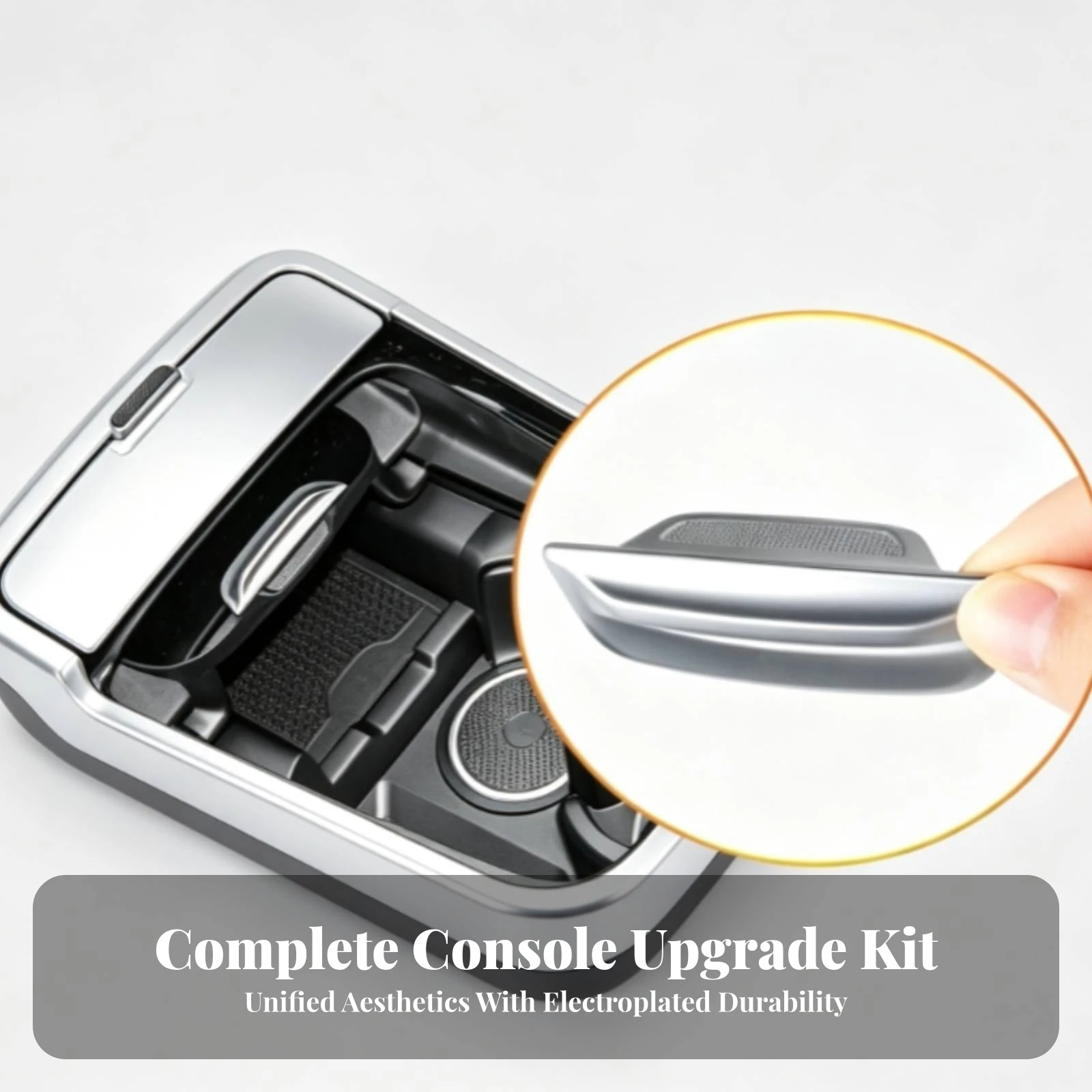 Luxury German Automaker E-Series W214 Center Armrest Trim Original-Size E-Series Interior Trim Replacement with Textured Inset