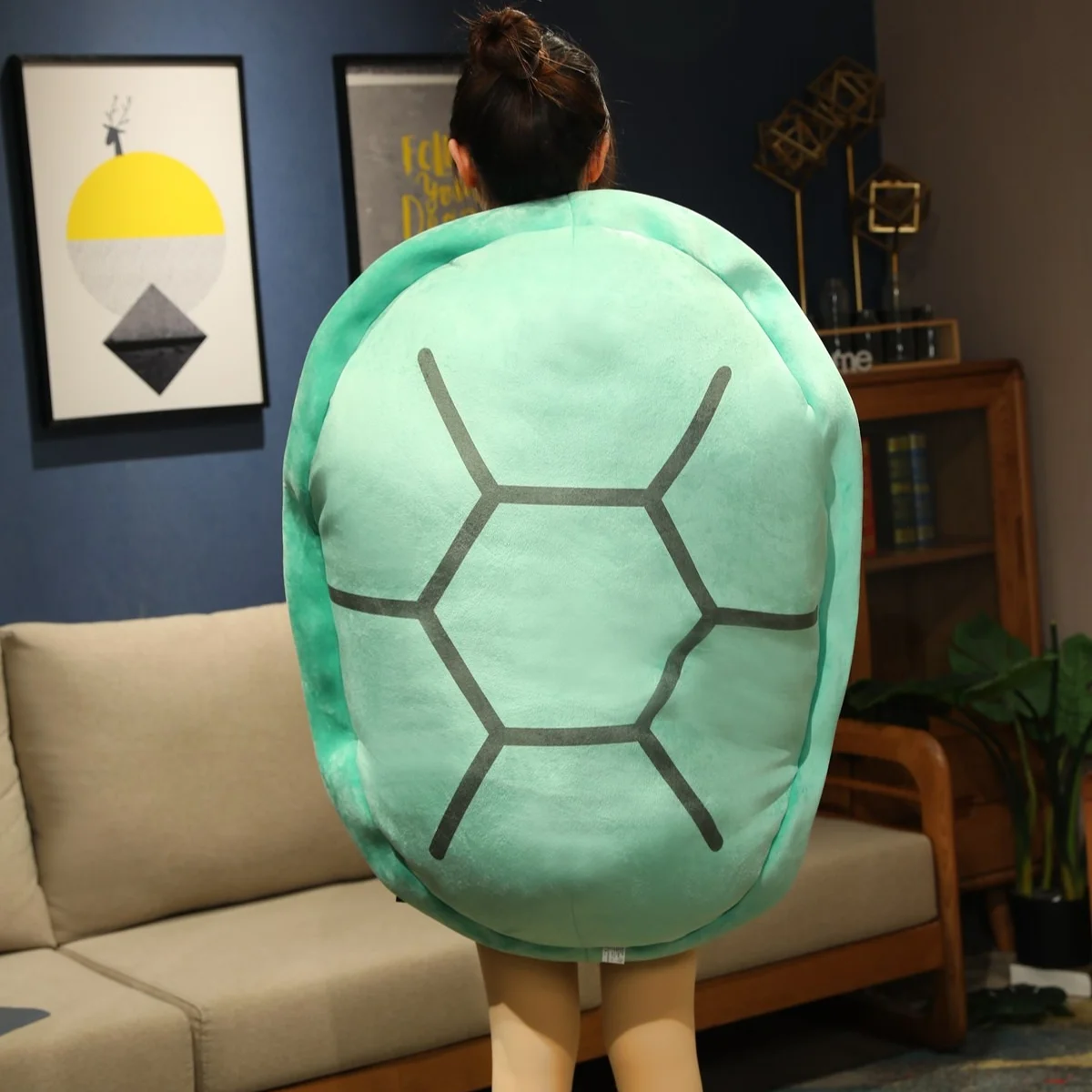 Wearable Vest Turtle Shell Pillows Cosplay Anime, Giant Turtle Stuffed Animal Plush Pillow, Costume for Animal Cosplay Halloween