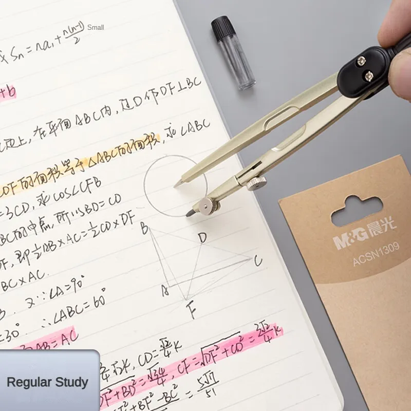 M&G Metal Compass Set Drawing Measurement Compass (HB Pencil lead included) Tool Set Student Exam