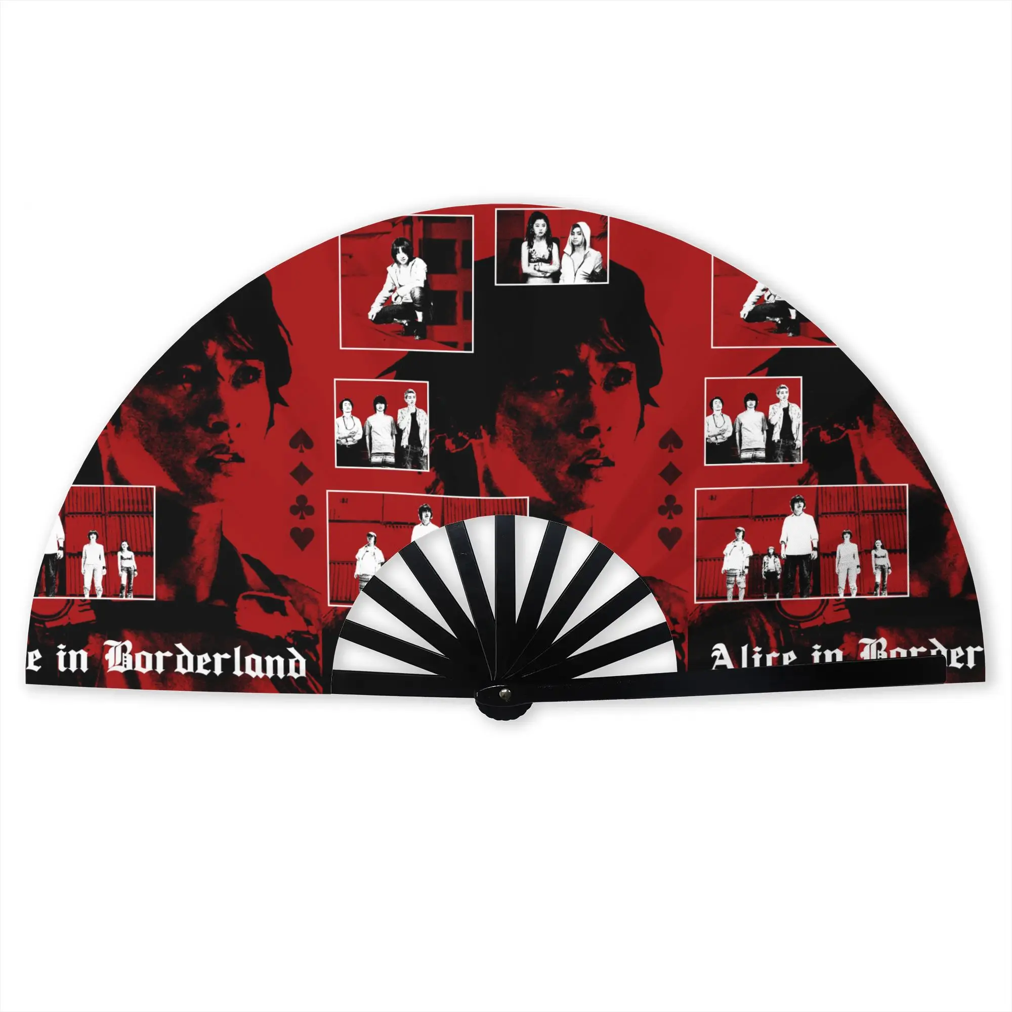 Alice Cartoon In Borderlandes - Chishiya Portable Pocket Fan Camping  Polyester Folding Fan Chinese Dance Handheld Cooling Fans