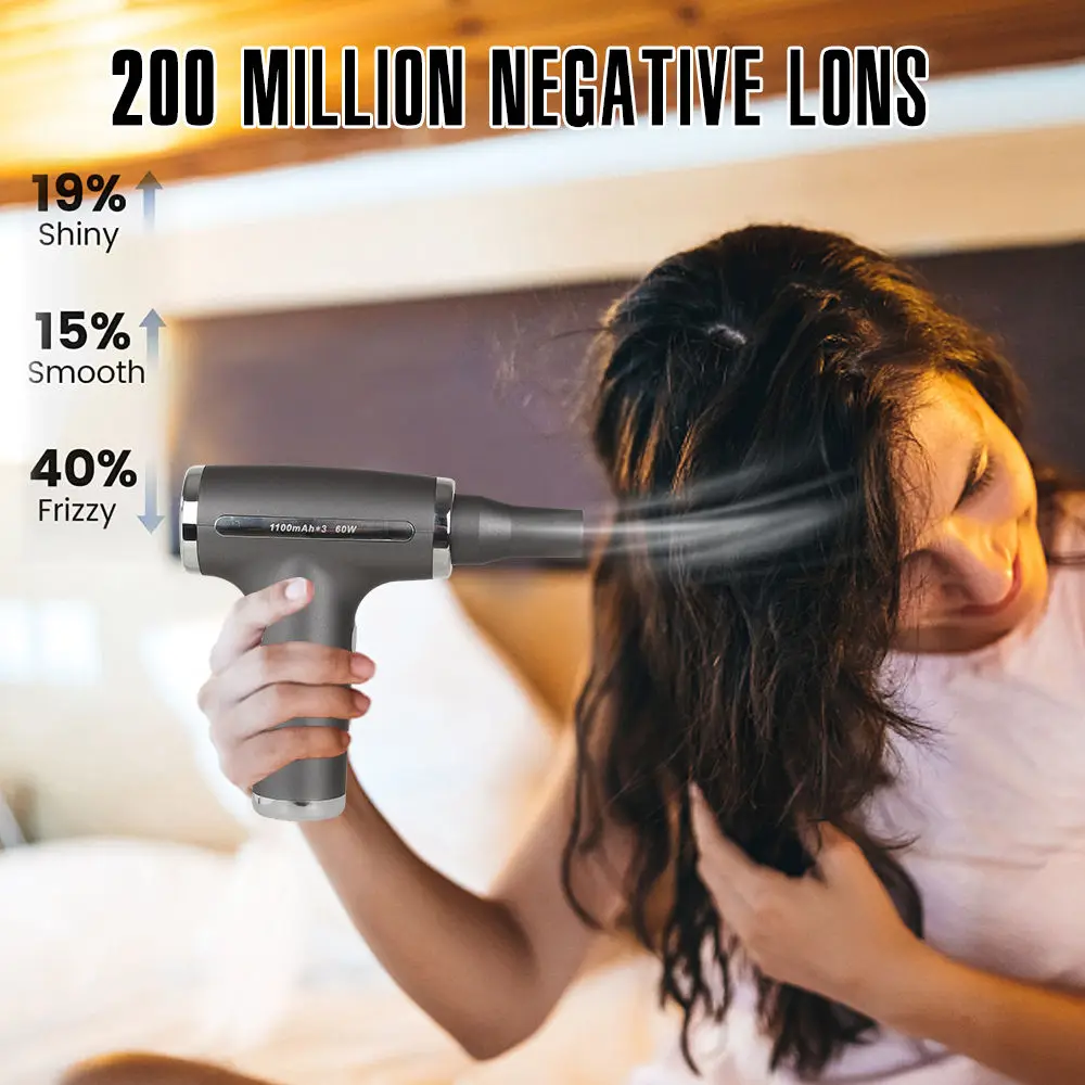 

Беспроводной фен, мощный ветер, быстрая очистка, фен для выдувания пыли, бытовой уличный USB-многофункциональный фен