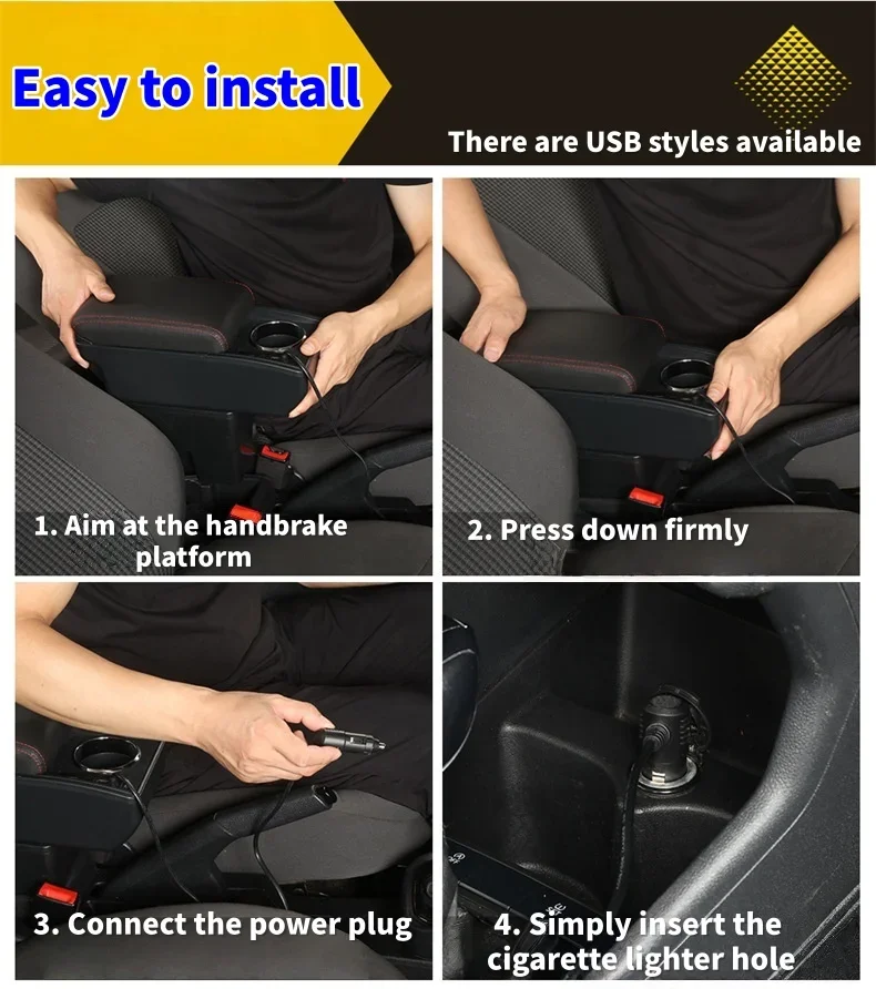 New model Car Armrest box for MAZDA 2 Armrest For MAZDA 2 Demio Central Store content Storage box with fast charging view 6