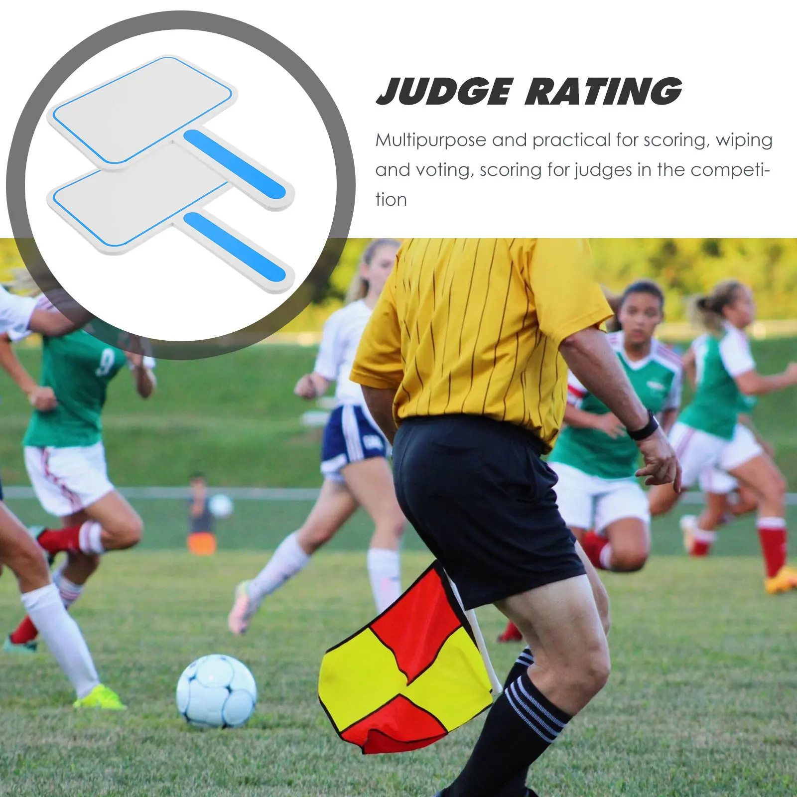 2Pcs Easy-Use Handheld Scoring Board Single Sided Dry Erase Whiteboard for Judges Sports Events Score Tracking Scoreboard