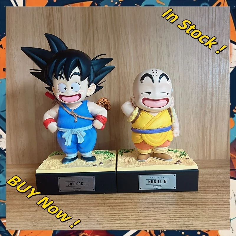 

In Stock Dragon Ball Anime Figures Childhood Series Son Goku & krillin Figures PVC Collection Model Statue Gifts Toy