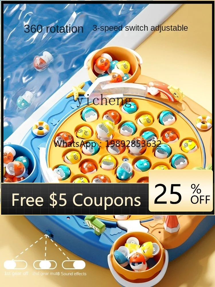 Baby Electric Magnetic Fishing Children 1-3 Years Old Educational Fun Kids Boys Girls Toddler Toys