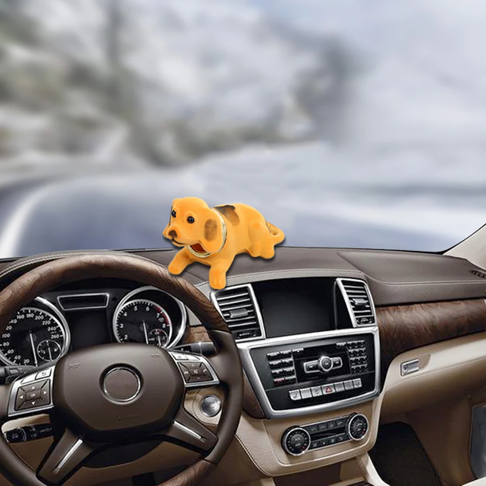 Dog Doll Cute Decoration Car Dashboard Toys Shaking Head Nodding Puppy Figures Auto Accessories Kids Ornaments Automobiles Gift