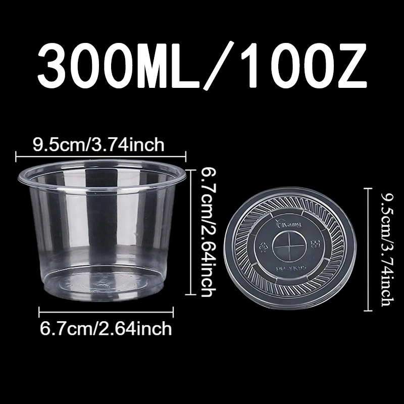 50 STUKS Wegwerp Transparante Plastic Bekers Dome Platte Deksels Melk Thee Kopjes Kommen Vruchtensap Koffie Ijs Taart Container
