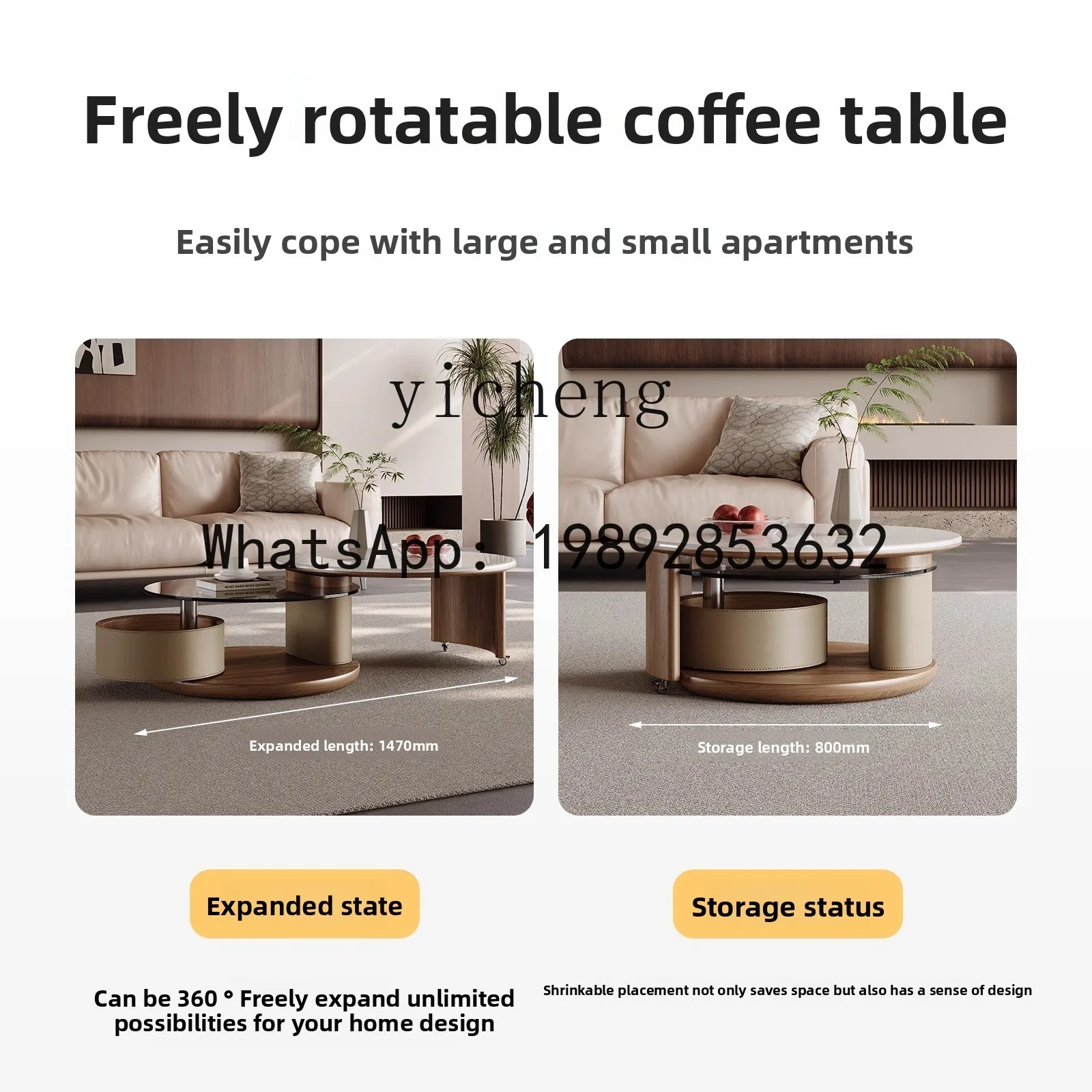 

X6 Minimalist Modern Simple Light Luxury Walnut Color Furniture Set Tea Table