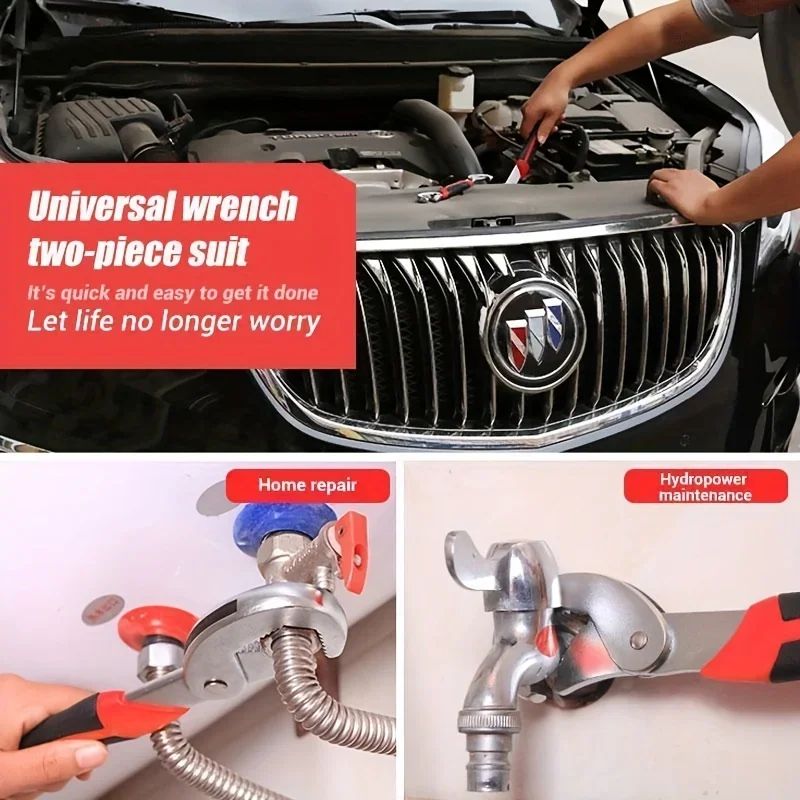 6-32mm Multifunktions-Verstellbarer Universalschlüssel mit Rutschfestem Griff Allzweck-Schraubenschlüssel für Haushalt, Klempner und Autoreparatur – Detail 1