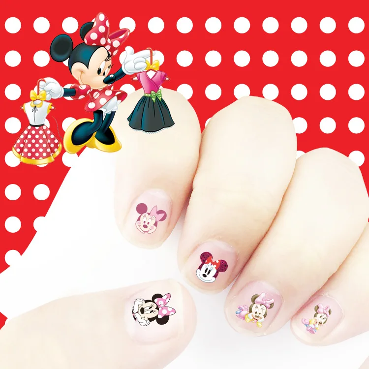 Leuke Anime Mickey Nail Sticker Kinderen Vingernagel Decoraties Paster Meisjes Cartoon Nagels Art Decal Accessoires Kids Gift