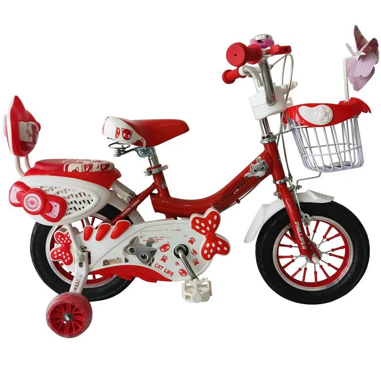 Fabricante profesional de bicicletas para niñas de 12, 116 y 20 pulgadas con manivela y respaldo, aptas para niños de 3 a 12 años.